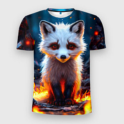 Футболка спортивная мужская Песец в огне, цвет: 3D-принт