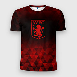 Футболка спортивная мужская Aston Villa red poly, цвет: 3D-принт