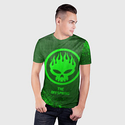 Футболка спортивная мужская The Offspring - green gradient, цвет: 3D-принт — фото 2