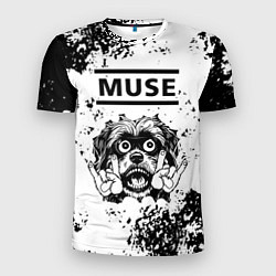 Футболка спортивная мужская Muse - рок пес, цвет: 3D-принт