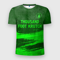 Футболка спортивная мужская Thousand Foot Krutch - green gradient посередине, цвет: 3D-принт