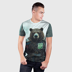 Футболка спортивная мужская Русский медведь хозяин Тайги, цвет: 3D-принт — фото 2