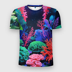 Мужская спорт-футболка Подводный мир с кораллами