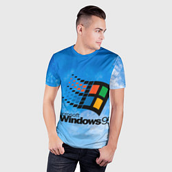 Футболка спортивная мужская Windows 95 logo, цвет: 3D-принт — фото 2