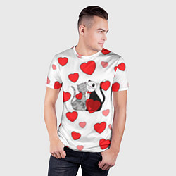 Футболка спортивная мужская Атмосфера любви, цвет: 3D-принт — фото 2