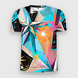 Мужская спорт-футболка Граффити звезды