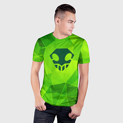 Футболка спортивная мужская Bleach green poly, цвет: 3D-принт — фото 2