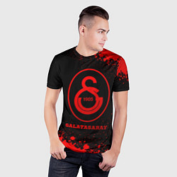 Футболка спортивная мужская Galatasaray - red gradient, цвет: 3D-принт — фото 2