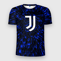 Футболка спортивная мужская Juventus blue energy, цвет: 3D-принт