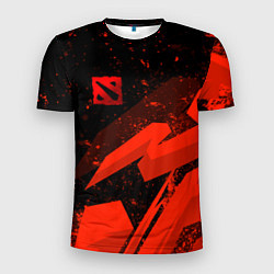 Футболка спортивная мужская Dota 2 - красные брызги, цвет: 3D-принт