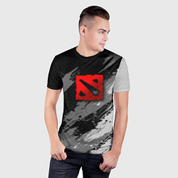 Футболка спортивная мужская Dota 2 - монохромный серый, цвет: 3D-принт — фото 2