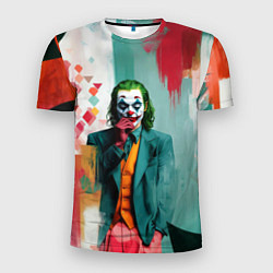 Футболка спортивная мужская Джокер и стены в краске, цвет: 3D-принт