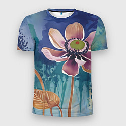 Мужская спорт-футболка Красочный цветок