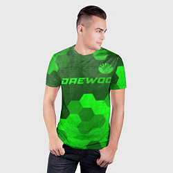 Футболка спортивная мужская Daewoo - green gradient посередине, цвет: 3D-принт — фото 2