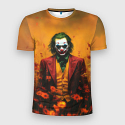 Футболка спортивная мужская Джокер в поле цветов, цвет: 3D-принт