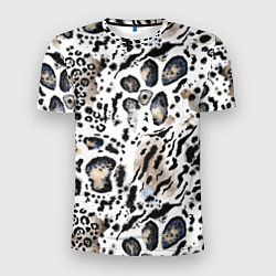 Мужская спорт-футболка Пятна леопарда абстрактные