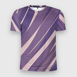 Мужская спорт-футболка Фиолетовый абстрактные полосы