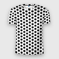 Мужская спорт-футболка Текстура футбольного мяча