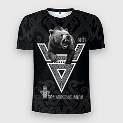 Мужская спорт-футболка Моя земля мои правила: медведь