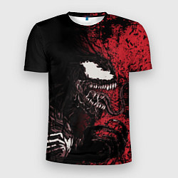 Мужская спорт-футболка Веном на красном