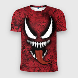 Футболка спортивная мужская Веном красный и черный симбиот, цвет: 3D-принт