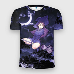 Футболка спортивная мужская Веселая ведьма летит на шабаш, цвет: 3D-принт