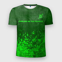 Футболка спортивная мужская Darling in the FranXX - green gradient посередине, цвет: 3D-принт