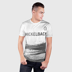 Футболка спортивная мужская Nickelback - white gradient посередине, цвет: 3D-принт — фото 2