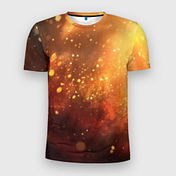 Мужская спорт-футболка Золотая блестящая текстура