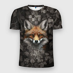 Мужская спорт-футболка Внимательный лис