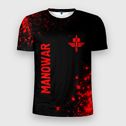 Футболка спортивная мужская Manowar - red gradient вертикально, цвет: 3D-принт