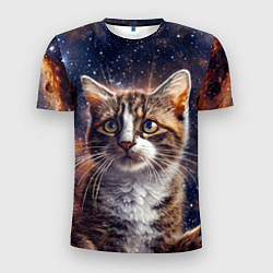 Футболка спортивная мужская Сноу-шу в космосе, цвет: 3D-принт