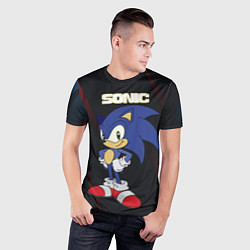 Футболка спортивная мужская Sonic, цвет: 3D-принт — фото 2