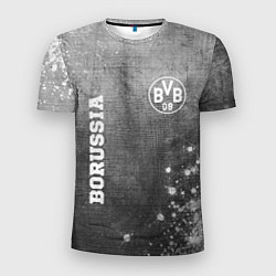 Футболка спортивная мужская Borussia - grey gradient вертикально, цвет: 3D-принт