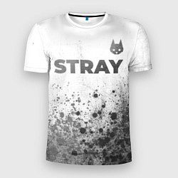 Футболка спортивная мужская Stray - white gradient посередине, цвет: 3D-принт