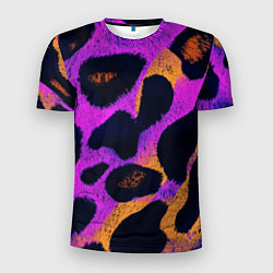 Футболка спортивная мужская Неоновый леопардовый узор, цвет: 3D-принт