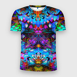 Мужская спорт-футболка Абстракция стекло узор