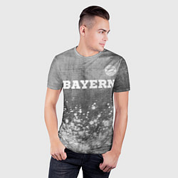 Футболка спортивная мужская Bayern - grey gradient посередине, цвет: 3D-принт — фото 2
