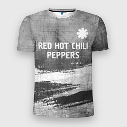 Футболка спортивная мужская Red Hot Chili Peppers - grey gradient посередине, цвет: 3D-принт