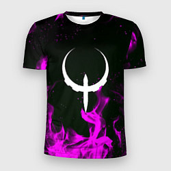 Футболка спортивная мужская Quake fire neon, цвет: 3D-принт