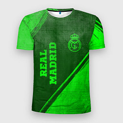 Футболка спортивная мужская Real Madrid - green gradient вертикально, цвет: 3D-принт
