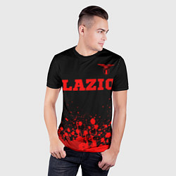 Футболка спортивная мужская Lazio - red gradient посередине, цвет: 3D-принт — фото 2