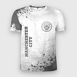 Футболка спортивная мужская Manchester City - white gradient вертикально, цвет: 3D-принт