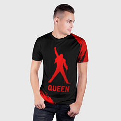 Футболка спортивная мужская Queen - red gradient, цвет: 3D-принт — фото 2