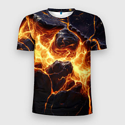 Футболка спортивная мужская Золотая лава текстура, цвет: 3D-принт