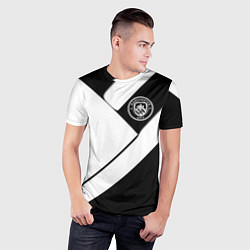 Футболка спортивная мужская Манчестер Юнайтед геометрия, цвет: 3D-принт — фото 2