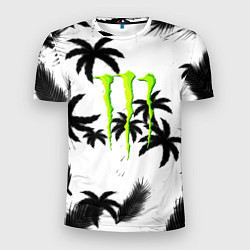 Мужская спорт-футболка Monster energy пальмы