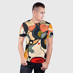 Футболка спортивная мужская Абстракция с кругами и краской, цвет: 3D-принт — фото 2