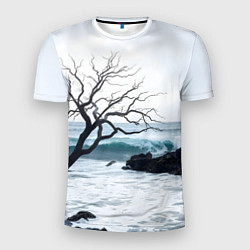 Мужская спорт-футболка Дерево в море