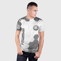 Футболка спортивная мужская Yamaha - white gradient вертикально, цвет: 3D-принт — фото 2